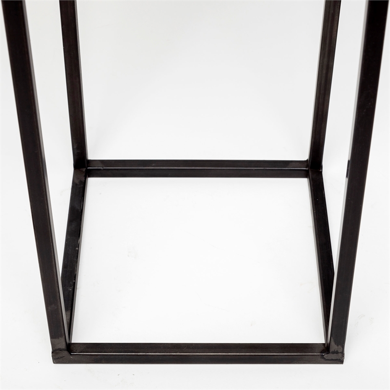 Pemberly Row Steen Set of Two Black Meshed Metal Candle Holder Lanterns