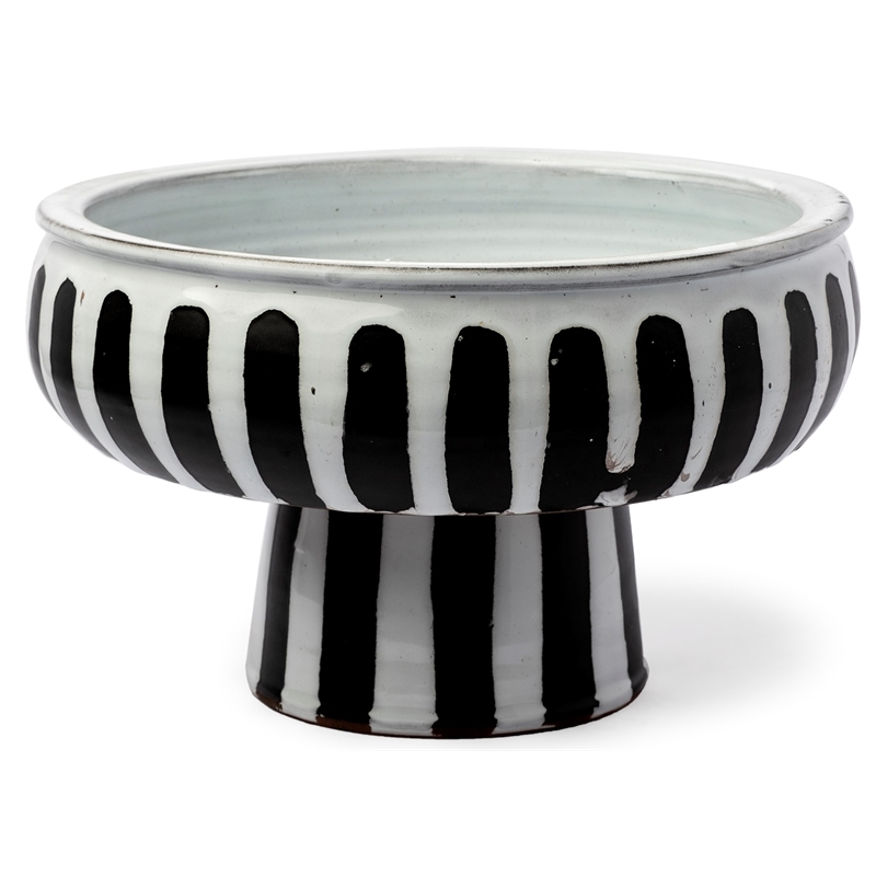 Pemberly Row Modern / Contemporary Black and White ceramic bowl