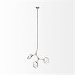 Pemberly Row Contemporary Brass tone Metal MultiArm 3 Light Chandelier