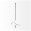 Pemberly Row Contemporary Brass tone Metal MultiArm 3 Light Chandelier