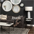 Pemberly Row 15x24 Set of Two Square Top White Marble & Black Iron Tables