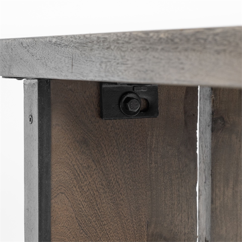 Pemberly Row 70x18 Live-Edge Wooden Medium Brown Dining Bench