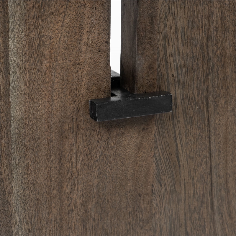 Pemberly Row 70x18 Live-Edge Wooden Medium Brown Dining Bench
