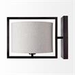 Pemberly Row 9x13 Black Toned Metal Cream Lampshade Wall Sconce