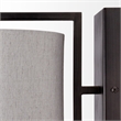 Pemberly Row 9x13 Black Toned Metal Cream Lampshade Wall Sconce