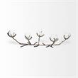 Pemberly Row Distressed Silver Metal Creeper Five Candle Table Candle Holder