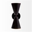 Pemberly Row 7.3x12.6 Black Metal with Gold Accent Double-Cone Wall Sconce