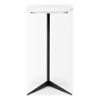 Pemberly Row 15x27 Round Top White Marble & Black Iron Base Table
