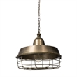 Pemberly Row Farmhouse 14x 14.5 Gold Toned Metal Cage Pendant Light