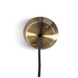 Pemberly Row Contemporary 4x8 Antiqued-Brass Metal Cage Pendant Light
