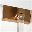 Pemberly Row 12x30 White Shade Clear Plastic and Brass Wall Sconce