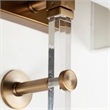 Pemberly Row 12x30 White Shade Clear Plastic and Brass Wall Sconce