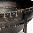 Pemberly Row Farmhouse Decorative Set of Two Bronze Metal Bowls