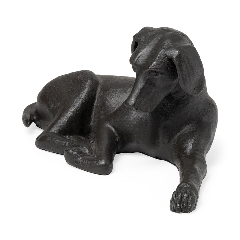 Pemberly Row Cast black metal Labrador Retriever decorative object