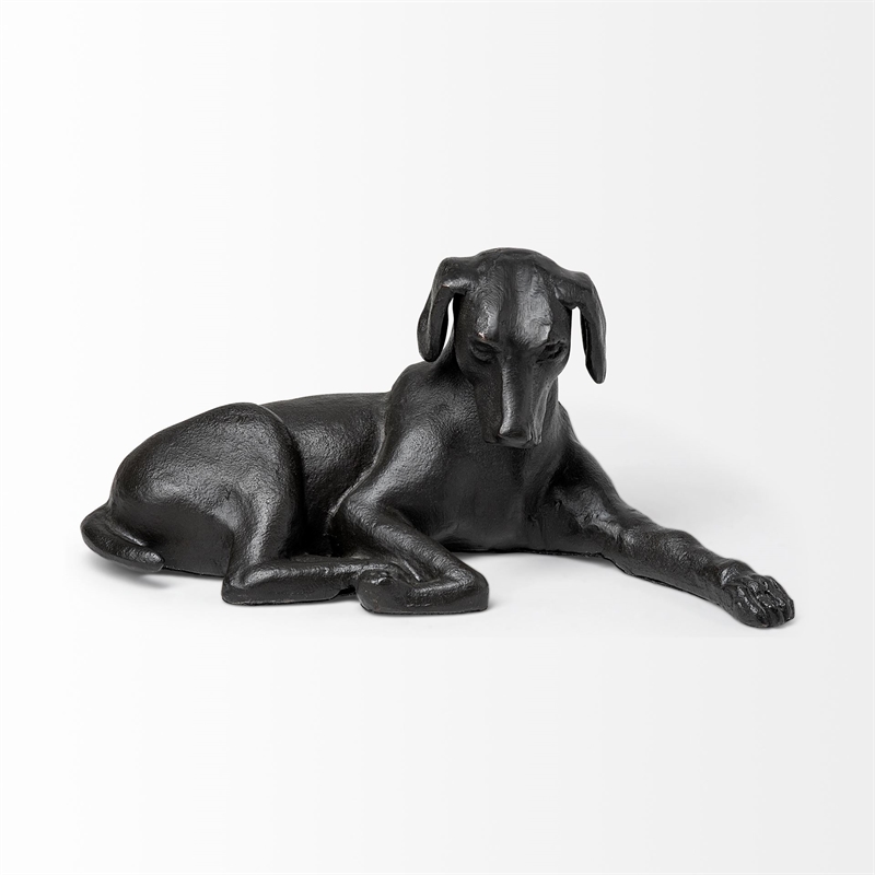 Pemberly Row Cast black metal Labrador Retriever decorative object