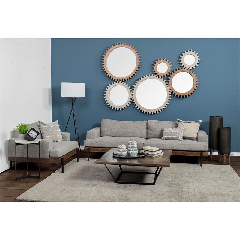 Pemberly Row Modern / Contemporary Black Metal Cube Table Clock