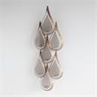 Pemberly Row Contemporary Seven Candle Gold Metal Decorative Wall Sconce