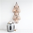 Pemberly Row Contemporary Seven Candle Gold Metal Decorative Wall Sconce