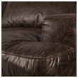 Pemberly Row Contemporary Brown Leather Body Wood/Iron Frame Club Chair