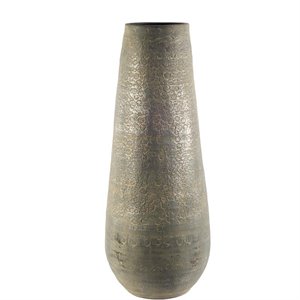 Pemberly Row Modern / Contemporary Large 39&quot Gray Ceramic Floor Vase