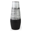 Pemberly Row Contemporary Tall Dark Brown/White Decorative Ceramic Vase