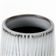 Pemberly Row Contemporary Tall Dark Brown/White Decorative Ceramic Vase