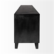 Pemberly Row Brown Wood Black Metal Frame 3 Drawer 2 Cabinet Door Sideboard