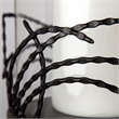 Pemberly Row Set of Two Black Metal Base Table Candle Holders