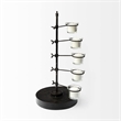 Pemberly Row Black Metal Five Armed Tealight Table Candle Holder