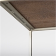 Pemberly Row Metal Frame 4 Shelf Shelving Unit in Brown and Silver