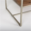 Pemberly Row Metal Frame 4 Shelf Shelving Unit in Brown and Silver