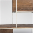 Pemberly Row Metal Frame 6 Shelf Shelving Unit in Brown and Silver
