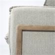 Pemberly Row Transitional Fabric Wood Frame Arm Chair in Gray and Brown