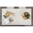 Pemberly Row Contemporary 4 Drawer Kitchen Island in Black and White