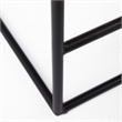 Pemberly Row 18Lx16Wx26H Dark Brown Woven Leather with Black Iron Frame Stool