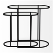 Pemberly Row 24.2 Lx12.6 Wx22.4 H Black/Silver Metal and Glass Accent Tables