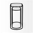 Pemberly Row 24.2 Lx12.6 Wx22.4 H Black/Silver Metal and Glass Accent Tables