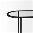 Pemberly Row 24.2 Lx12.6 Wx22.4 H Black/Silver Metal and Glass Accent Tables