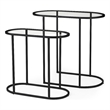 Pemberly Row 24.2 Lx12.6 Wx22.4 H Black/Silver Metal and Glass Accent Tables