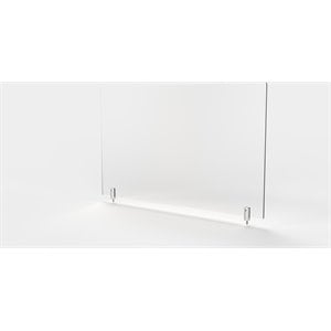 Pemberly Row Plastic 24&quotx36&quot Partition Extender with Screws in Clear