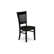 Pemberly Row Antique 3-piece Dining Set with Slatted Chair in Black
