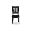 Pemberly Row Antique 3-piece Dining Set with Slatted Chair in Black