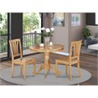 Pemberly Row Traditional Antique 3-piece Wood Small Dining Set in Oak
