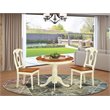 Pemberly Row Antique 3-piece Traditional Wood Dining Set in Cream/Cherry