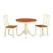 Pemberly Row Antique 3-piece Traditional Wood Dining Set in Cream/Cherry