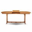 Pemberly Row Traditional Wood Patio Dining Table in Natural Oil
