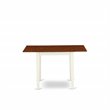 Pemberly Row Traditional Rectangular Wood Dining Table in Cream/Cherry