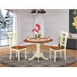 Pemberly Row 3-piece Wood Dining Table Set in Buttermilk/Cherry