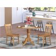 Pemberly Row 3-piece Traditional Wood Dining Room Set in Oak
