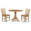 Pemberly Row 3-piece Traditional Wood Dining Room Set in Oak